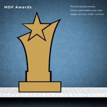MDF Award Flat Illustration of Victory Trophy 8.5 Inch