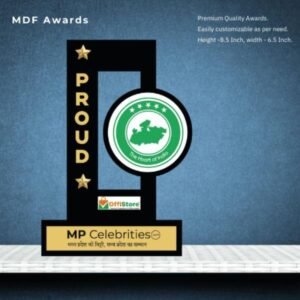MDF Award Golden Star Proud Trophy 8.5 Inch