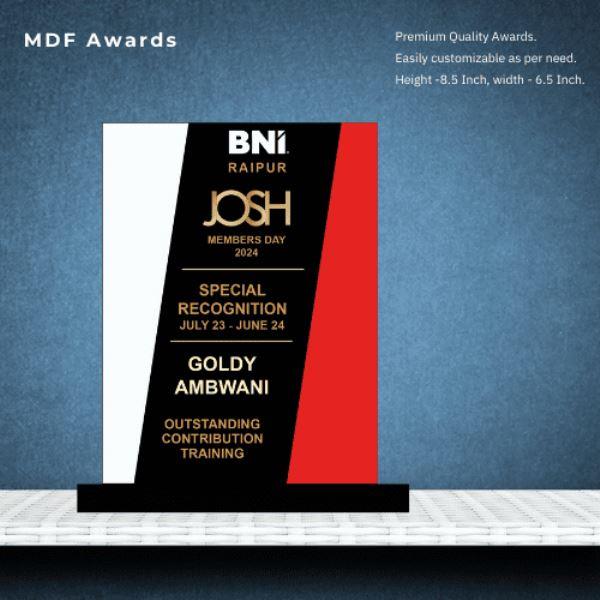 MDF Award Multicolor Wooden Trophy 8.5 Inch
