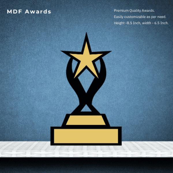 MDF Awards Star Icon Trophy 8.5 Inch