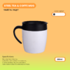 Insulated Stainless Steel White 450ml Coffee Mug with Lid