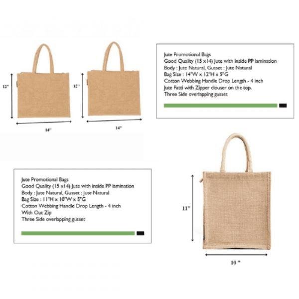 Medium Jute Shopping Bag 4 Inch