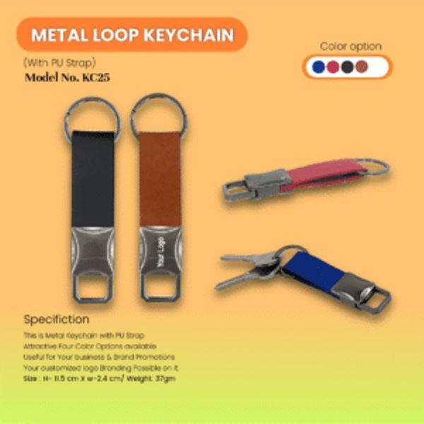 Metal Hook Keychain with Eco Friendly Cork Strip