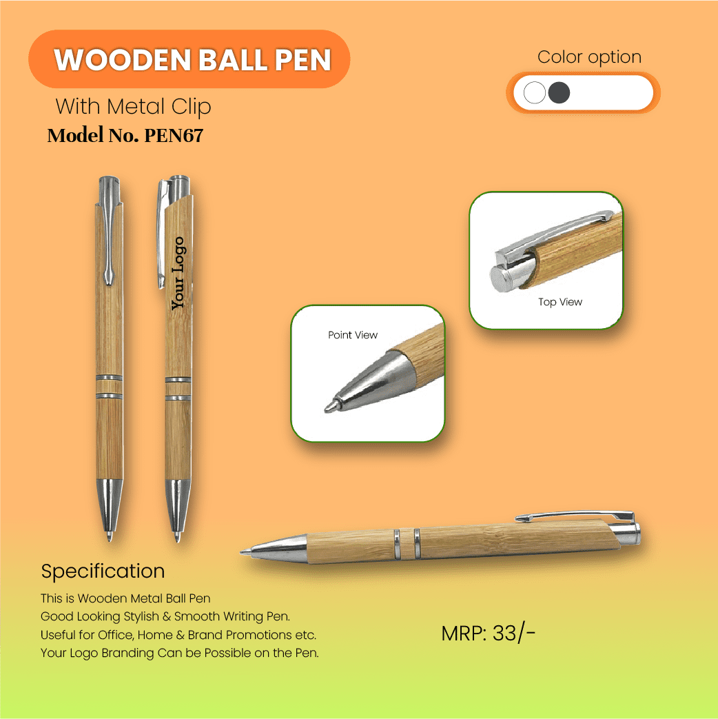Nature's Elegance: Premium Metal Wood Pen
