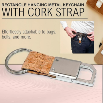 Premium Cork & Metal Keychain OS206