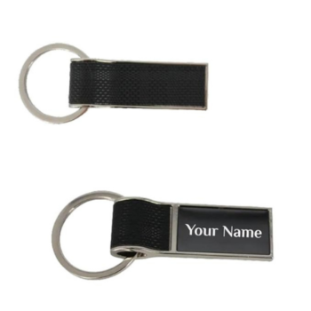 OS208 Premium Metal & Leather Keychain