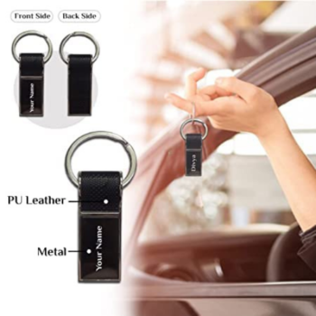 OS208 Premium Metal & Leather Keychain