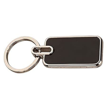 OS209 Rectangle Metal Keychain in Black Finish – Stylish & Durable Everyday Accessory
