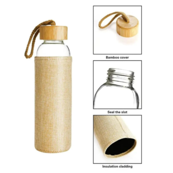 OS456 Eco-Friendly Glass Bottle with Jute Sleeve...
