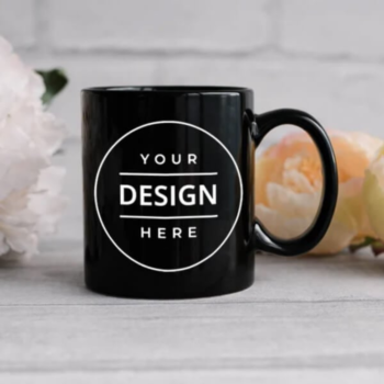 OS478 Premium Black Ceramic Coffee Mug