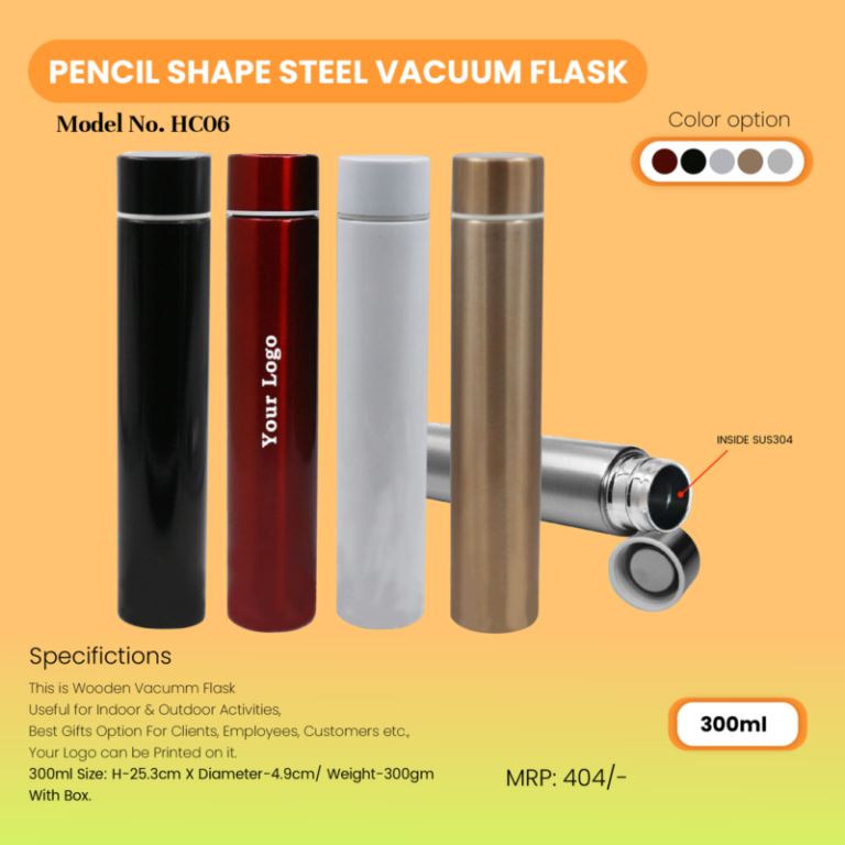Pencil Shape Steel Vacuum Flask