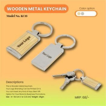 Personalized Wooden Metal Keychains