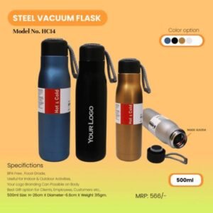 Portable Steel Vacuum Flask – 500ml