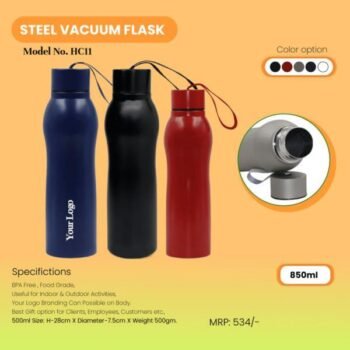 Premium Hot Cold Steel Vacuum Flask – 850ml