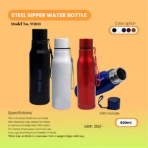Premium Steel Sipper Bottle 750ml – Durable & Stylish Hydration for Professionals