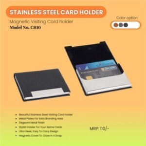 Refined Magnetic Steel Card Holder – CH10