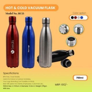 Stainless Steel Hot and Cold Vacuum Bottle – 500ml