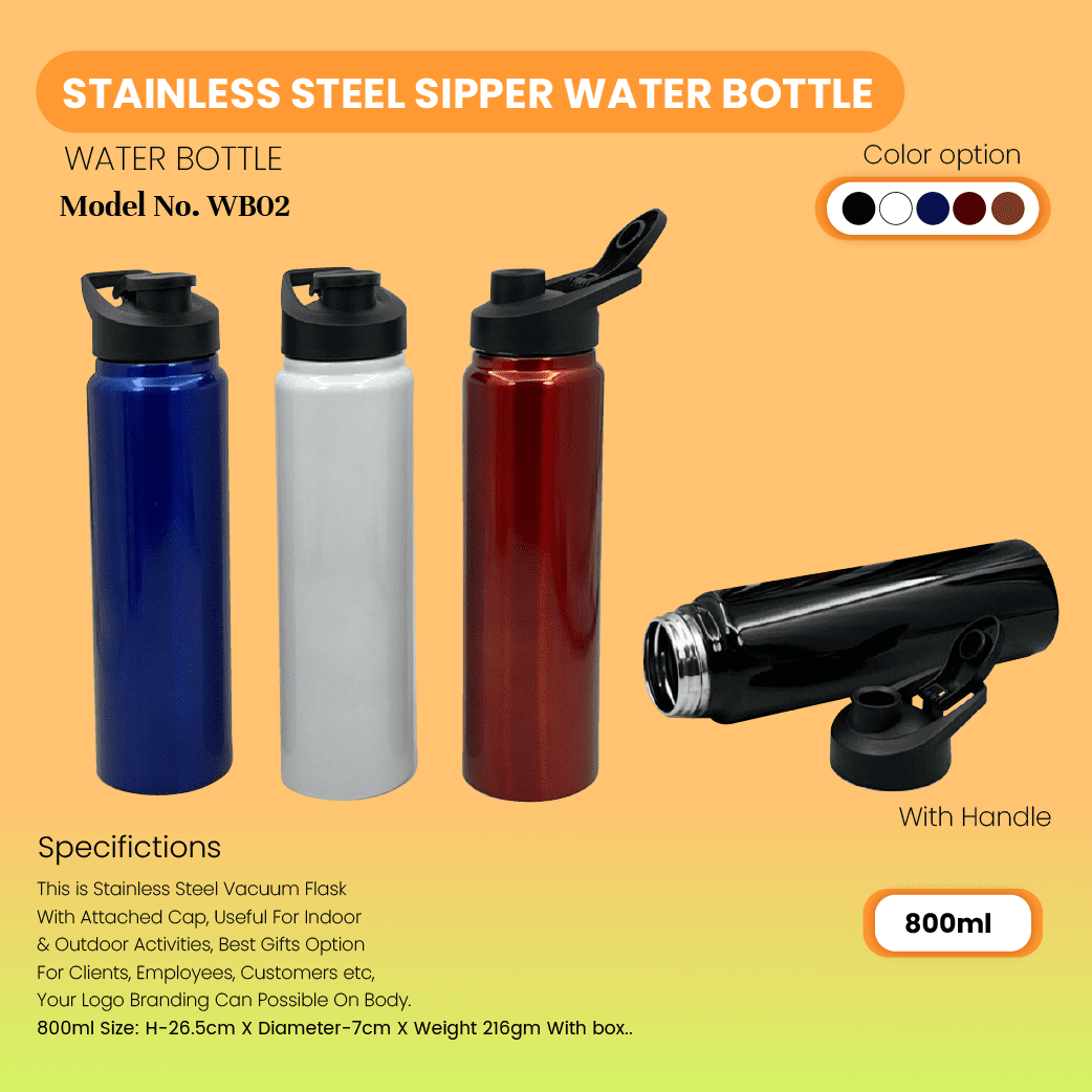 Leak-Proof Steel Sipper Bottle