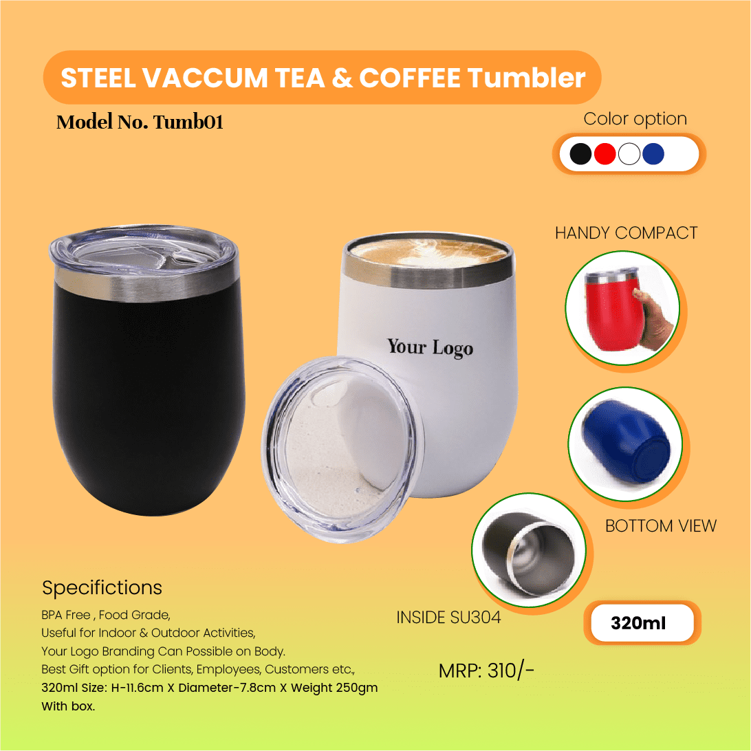 Steel Vacuum Tea And Coffee Tumbler
