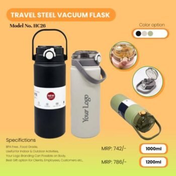 Travel Steel Vacuum Flask – 1000ml/1200ml