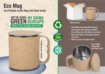 Eco Friendly Bamboo Coffee Mug – Sustainable Stainless Steel & Wheat Fiber