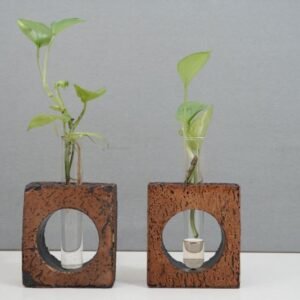 2 Bark Planters – Set of 2 for Stylish Indoor & Outdoor Gardening