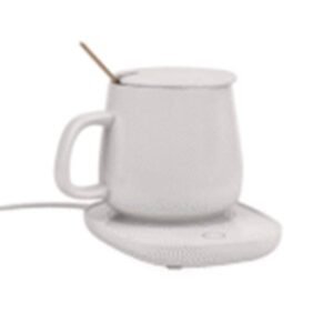 380ml White Ceramic Cup Set with Warmer – Elegant Porcelain Mug for Hot Beverages
