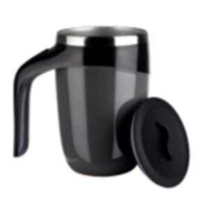 400ml Black Vacuum Thermal Suction Bottom Coffee Mug – Smart & Spill-Resistant Drinkware