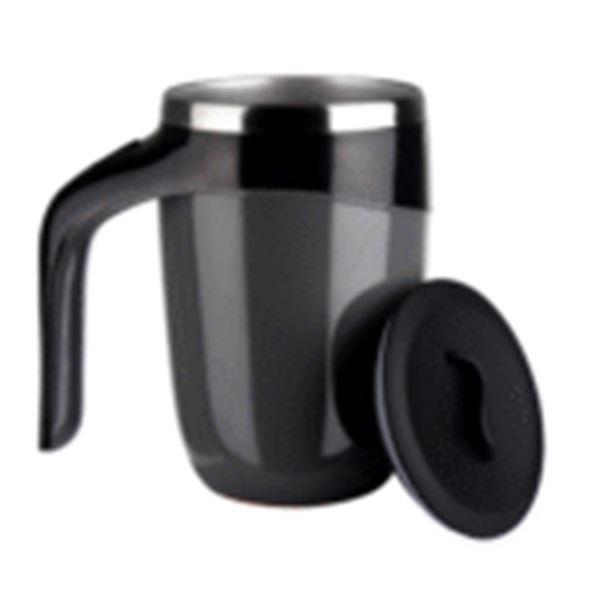 400ml Black Vacuum Thermal Suction Bottom Coffee Mug