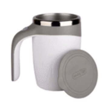 500ml Multi-functional Magnetized Stirring White Cup – Automatic Self-Stirring Mug