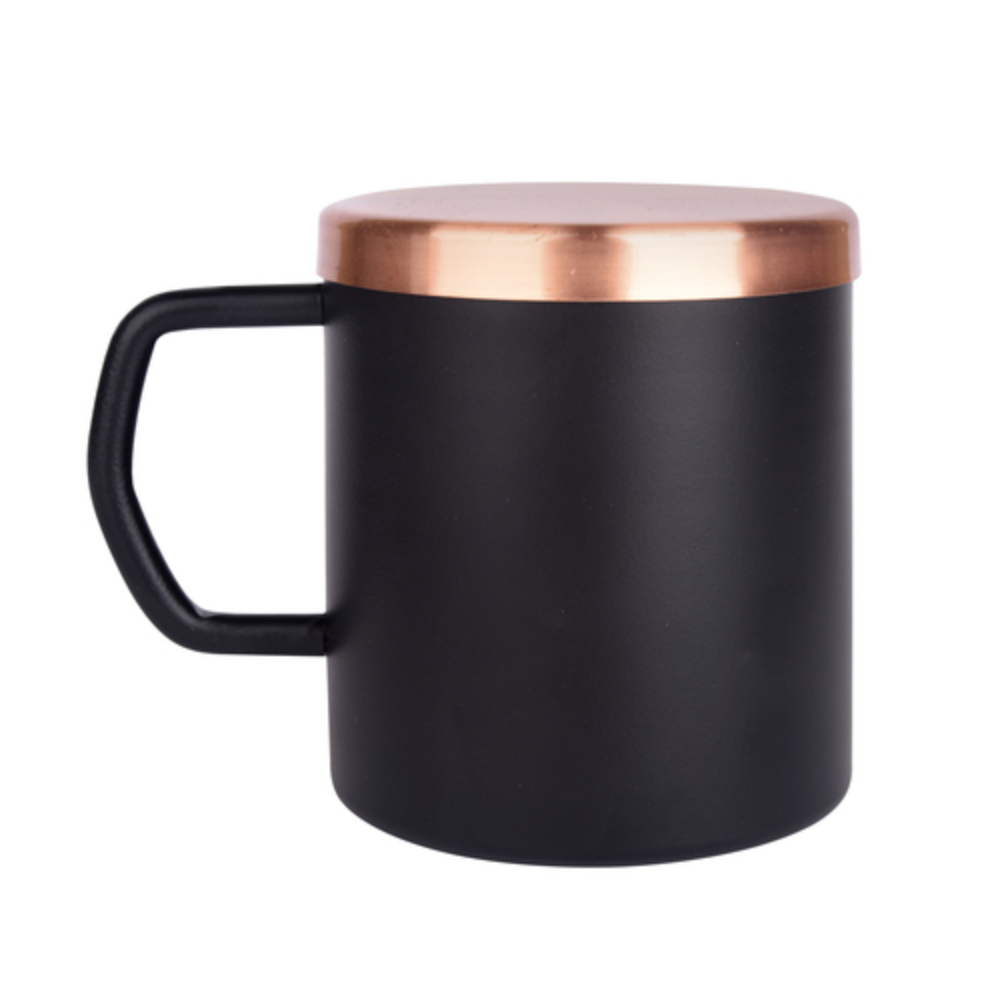 90ml Sturdy Black Cup with Lid