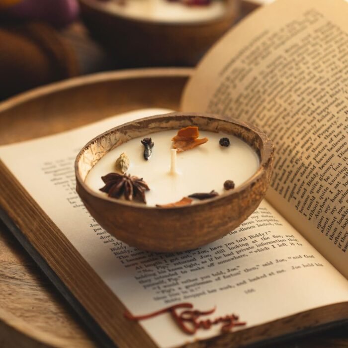 Thenga Handmade Coconut Shell Spice Candles