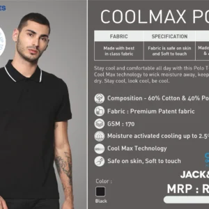 Coolmax Polo By Jack Jones – Breathable & Stylish Men’s Polo Shirt