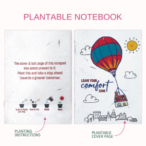 Plantable Notebook – Eco-Friendly Stationery That Grows into Plantsb-1