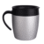 Insulated Stainless Steel Silver 450ml Coffee Mug with Lid