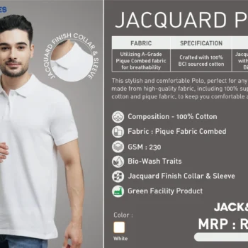 Jacquard Polo By Jack Jones – Stylish Textured Men’s Polo Shirt