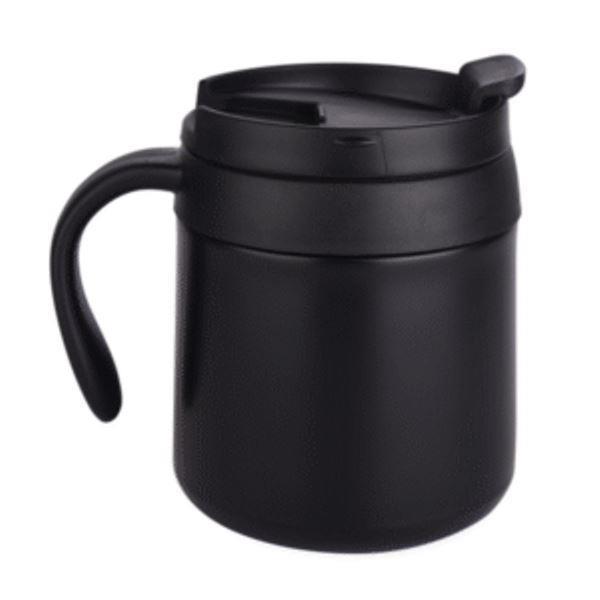 Stunning Black 350ml Stainless Steel Vacuum Coffee Mug