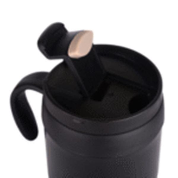 Stunning Black 350ml Stainless Steel Vacuum Coffee Mug