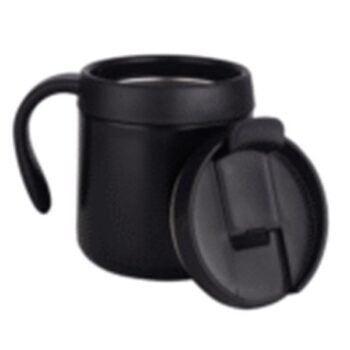 Stunning Black 350ml Stainless Steel Vacuum Coffee Mug – Insulated & Spill-Proof Drinkware