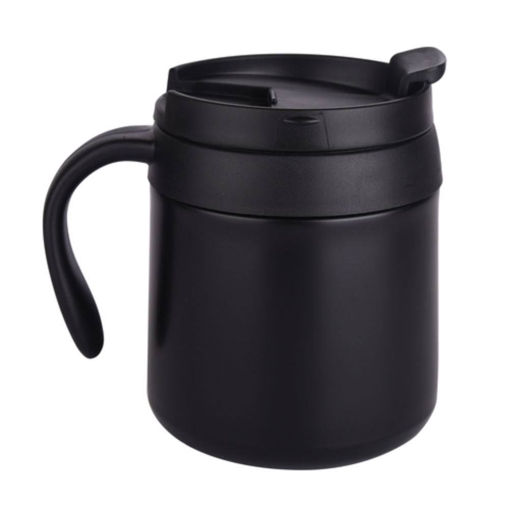 Stunning Black 350ml Stainless steel Vacuum Coffee Mug