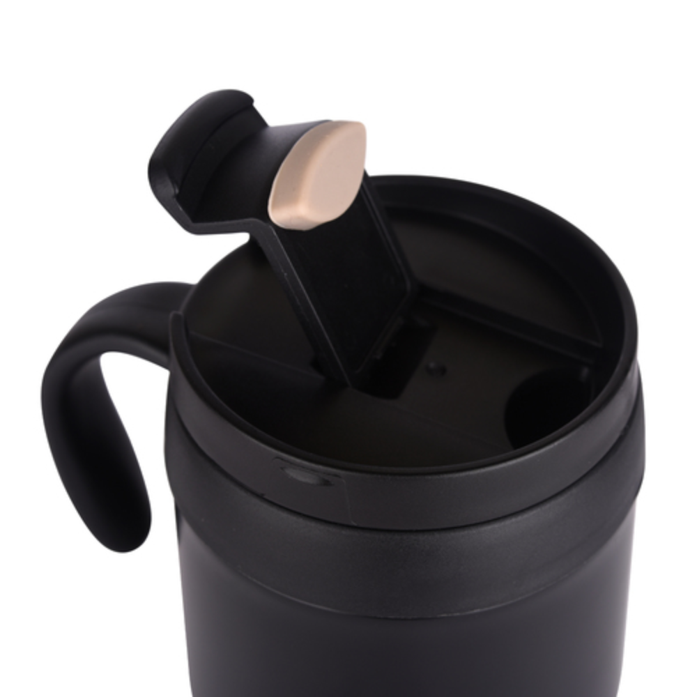 Stunning Black 350ml Stainless steel Vacuum Coffee Mug - Image 2