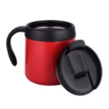 Stunning Red 350ml Stainless Steel Vacuum Coffee Mug – Insulated & Spill-Proof Drinkware