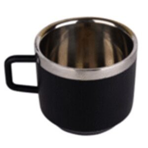 Sturdy Black Matte Finished Stainless Steel Cup – 120ml | Durable & Lightweight Drinkware
