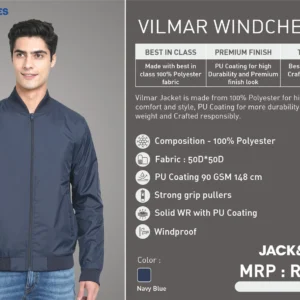 Vilmar Windcheater By Jack Jones – Stylish Lightweight Jacket For All-weather Comfort