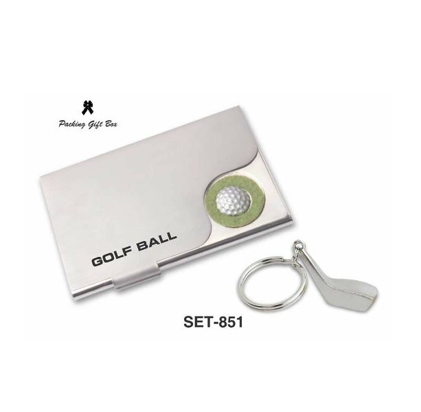 2-In-1 Golf Set – Keychain & Card Holder Premium Corporate Gift