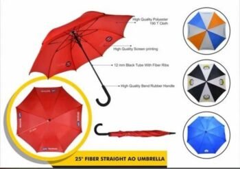 25″ Fiber Straight AO Umbrella – Compact, Durable, and Portable