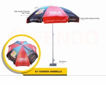 42″ Garden Umbrella – White Redand Blue...