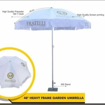 48″ Heavy Frame Garden Umbrella – Durable...