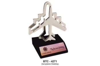 Aeroplane Desktop Memento – Metallic Desk Sculpture...