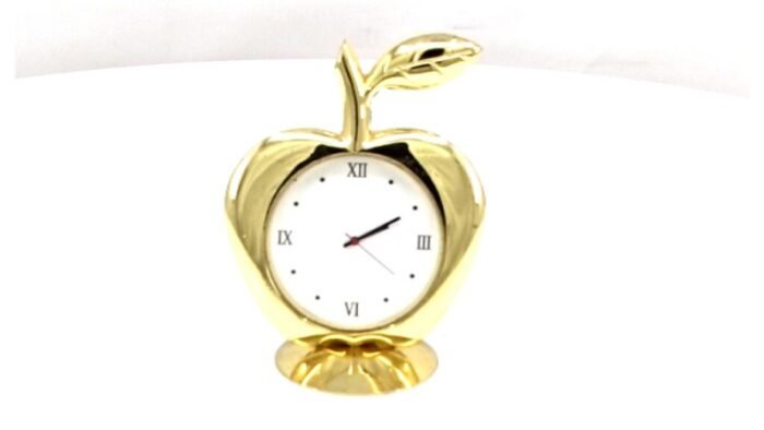 Apple Shaped Metal Clock